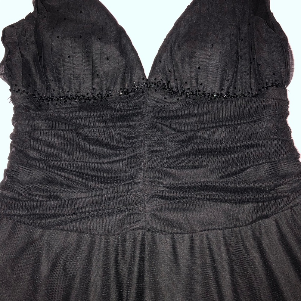 DAVID’S BRIDAL Size 14 Women Maxi ,Black Evening Fancy Elegant Dress. 14” X 46” - Picture 4 of 11